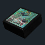 Peacock Feathers Damask Wedding Anniversary Keepsake Box<br><div class="desc">Wedding Black Lacquer Keepsake Custom Designer Personalized Jewelry Box or Memory Box Elegant Unique Wedding Anniversary  Christmas Gifts or Valentines Day Gifts</div>