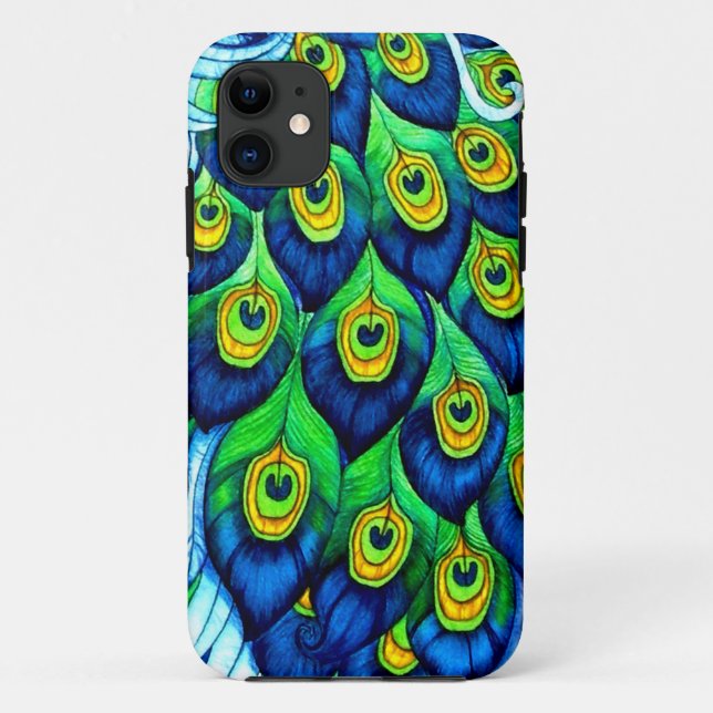 Peacock Feathers Design  Case-Mate iPhone Case (Back)