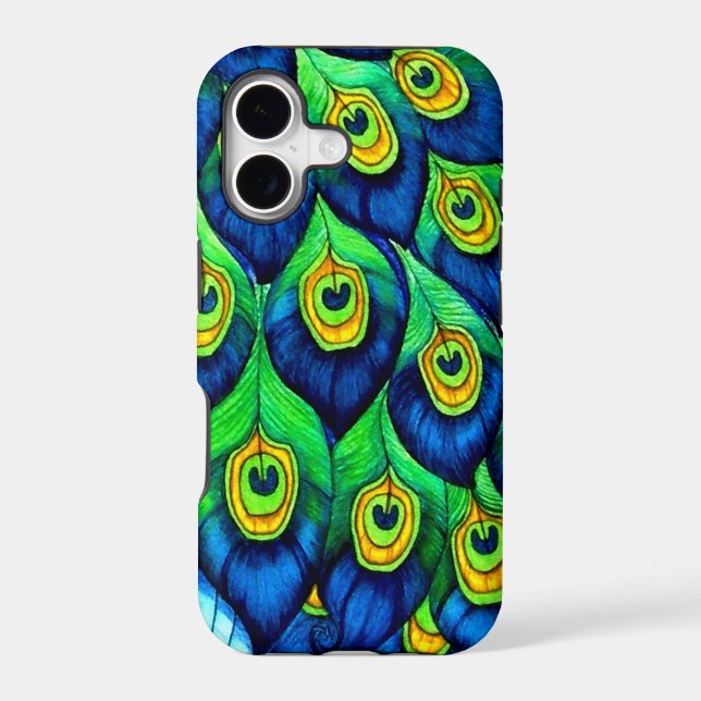 Peacock Feathers Design Iphone Case (Back)