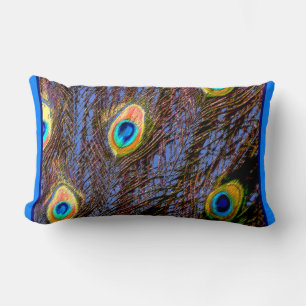 Peacock Feathers Designer Throw Pillow