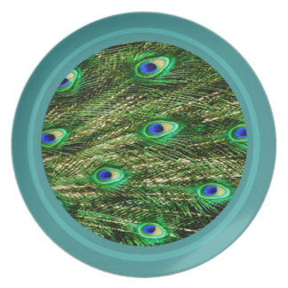 Peacock Feather Plates | Zazzle