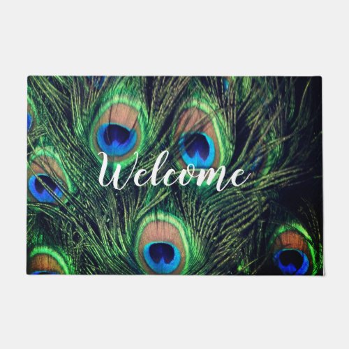 Peacock Feathers Doormat