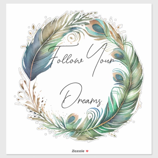 Peacock Feathers Dream Sticker (Sheet)