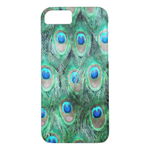 Peacock Feathers Exotic Wild Watercolor Pattern iPhone 8/7 Case