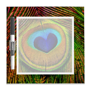 Peacock Feathers Eye of Love Dry-Erase Board