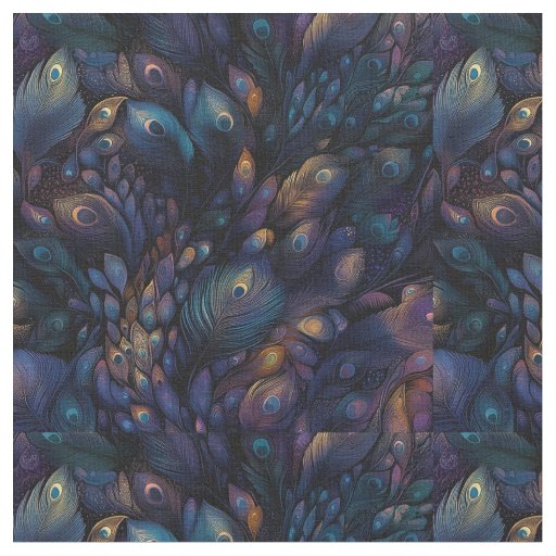 Peacock feathers fabric