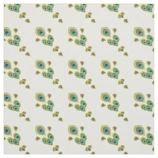 Peacock Feathers Fabric (Swatch)