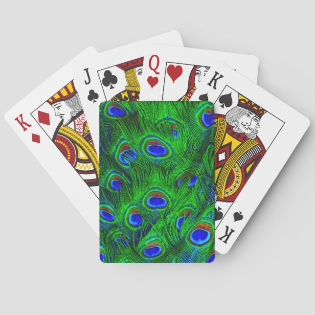 Peacock Feathers Fashion Collection Poker Cards (Back)