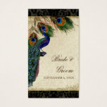 Peacock & Feathers Formal Wedding Favor Gift Tags<br><div class="desc">PAPER SELECTION: This is shown on "basic paper", another great choice would be "metallic ice" which is a clean white, pearlized shimmery surface. It would also be beautiful on "Champagne Metallic" linen, felt or any of the other choices. COLOR PALETTE: Black, tan, cream royal blue, green, and rust. DESIGN: This...</div>