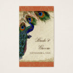 Peacock & Feathers Formal Wedding Favor Gift Tags<br><div class="desc">PAPER SELECTION: This is shown on "basic paper", another great choice would be "metallic ice" which is a clean white, pearl shimmery surface. It would also be beautiful on "Champagne Metallic" linen, felt or any of the other choices. COLOR PALETTE: orange, tan, cream royal blue, green, and rust. DESIGN: This...</div>