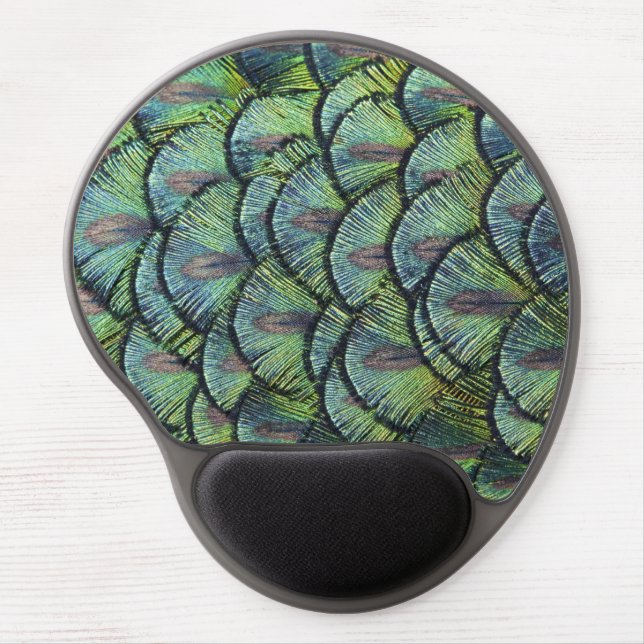 Peacock Feathers Gel Mousemat Mouse Pad (Front)