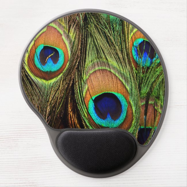 Peacock Feathers Gel Mousepad