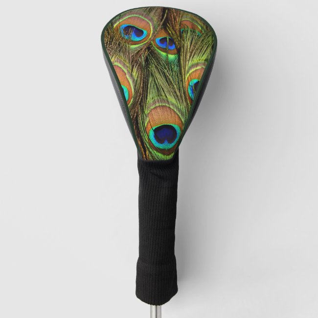 Peacock Feathers Golf Head Cover
