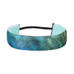 Peacock Feathers I Colorful Abstract Nature Design Athletic Headband