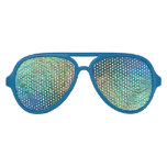 Peacock Feathers I Colorful Abstract Nature Design Aviator Sunglasses