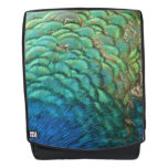 Peacock Feathers I Colorful Abstract Nature Design Backpack