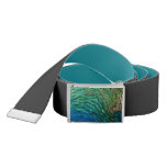 Peacock Feathers I Colorful Abstract Nature Design Belt