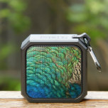 Peacock Feathers I Colorful Abstract Nature Design Bluetooth Speaker