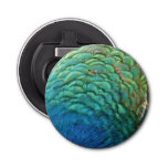 Peacock Feathers I Colorful Abstract Nature Design Bottle Opener
