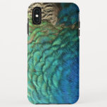 Peacock Feathers I Colorful Abstract Nature Design iPhone XS Max Case