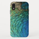 Peacock Feathers I Colorful Abstract Nature Design iPhone XR Case