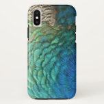 Peacock Feathers I Colorful Abstract Nature Design iPhone X Case