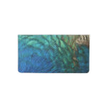 Peacock Feathers I Colorful Abstract Nature Design Checkbook Cover