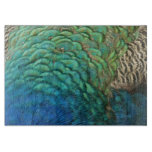 Peacock Feathers I Colorful Abstract Nature Design Cutting Board