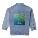 Peacock Feathers I Colorful Abstract Nature Design Denim Jacket