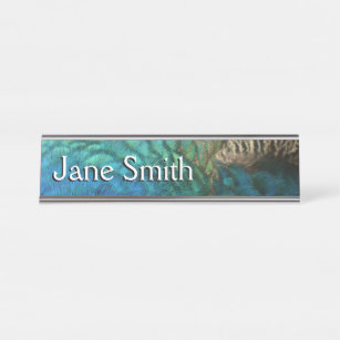 Peacock Desk Name Plates Zazzle