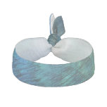 Peacock Feathers I Colorful Abstract Nature Design Elastic Hair Tie