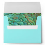 Peacock Feathers I Colorful Abstract Nature Design Envelope