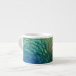 Peacock Feathers I Colorful Abstract Nature Design Espresso Cup