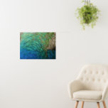 Peacock Feathers I Colorful Abstract Nature Design Foam Board
