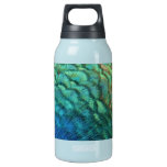 Peacock Feathers I Colorful Abstract Nature Design Insulated Water Bottle