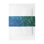 Peacock Feathers I Colorful Abstract Nature Design Invitation Belly Band