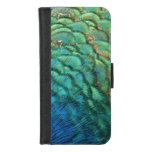 Peacock Feathers I Colorful Abstract Nature Design iPhone 8/7 Wallet Case