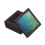 Peacock Feathers I Colorful Abstract Nature Design Jewelry Box