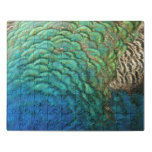 Peacock Feathers I Colorful Abstract Nature Design Jigsaw Puzzle