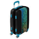 Peacock Feathers I Colorful Abstract Nature Design Luggage