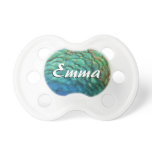 Peacock Feathers I Colorful Abstract Nature Design Pacifier