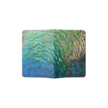 Peacock Feathers I Colorful Abstract Nature Design Passport Holder