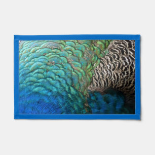 Peacock Feathers I Colorful Abstract Nature Design Pennant