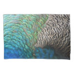 Peacock Feathers I Colorful Abstract Nature Design Pillow Case