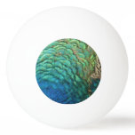 Peacock Feathers I Colorful Abstract Nature Design Ping Pong Ball