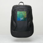 Peacock Feathers I Colorful Abstract Nature Design Port Authority® Backpack
