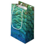 Peacock Feathers I Colorful Abstract Nature Design Small Gift Bag