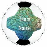 Peacock Feathers I Colorful Abstract Nature Design Soccer Ball