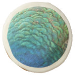 Peacock Feathers I Colorful Abstract Nature Design Sugar Cookie