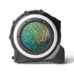 Peacock Feathers I Colorful Abstract Nature Design Tape Measure
